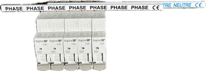 Peine reversible FASE o NEUTRO 63 A, para unión hasta 13 magnetotermicos